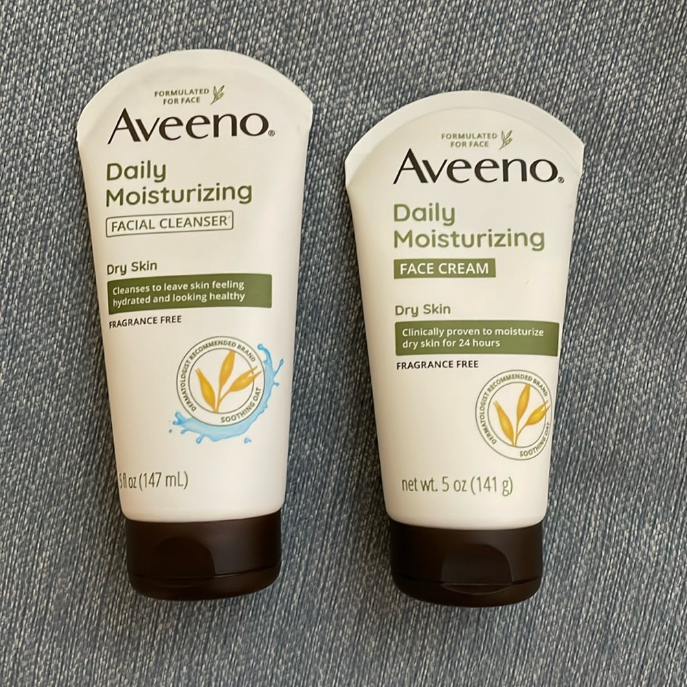 Aveeno Facial cleanser and face cream